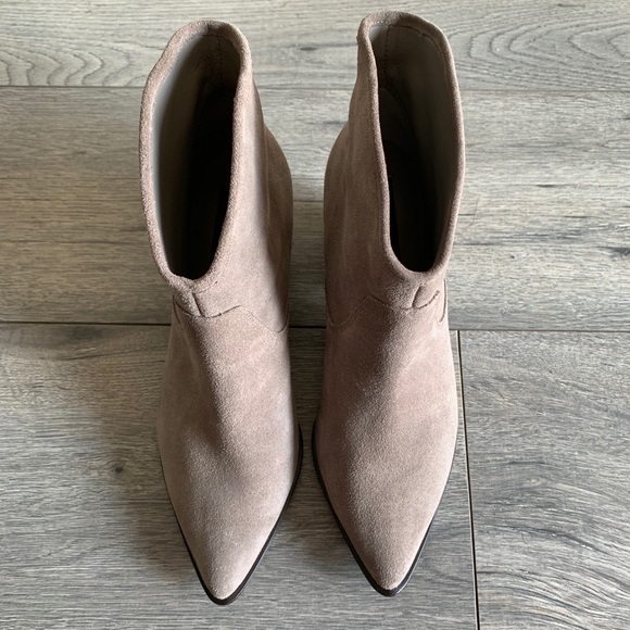 Donna Karan Grey Point Suede Ankle Boot - Picture 4 of 7